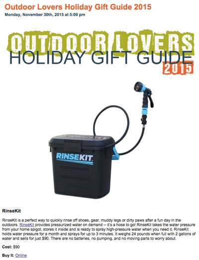 Roanoke Outdoor features RinseKit