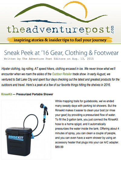 The Adventure Post Features RinseKit