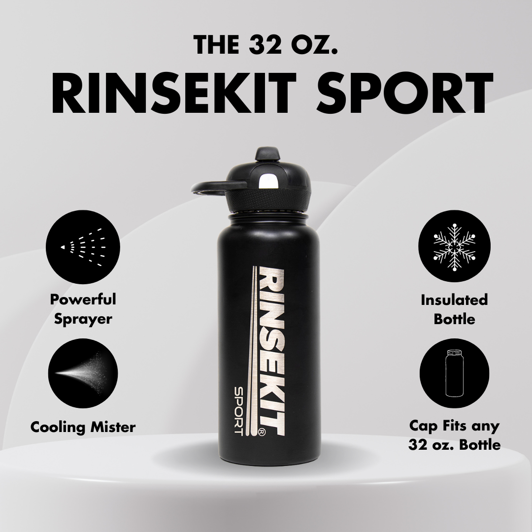32 oz RinseKit Sport Misting & Spray Water Bottle