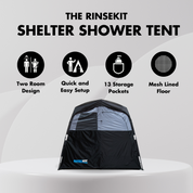 RinseKit PRO + HyperHeater 2.0 + Shelter Shower Tent Bundle