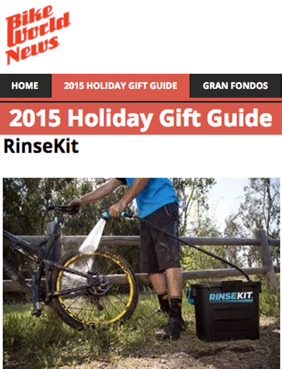 Bike World News Includes RinseKit in Gift Guide