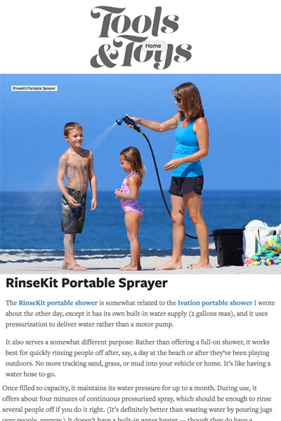Tools & Toys Features RinseKit