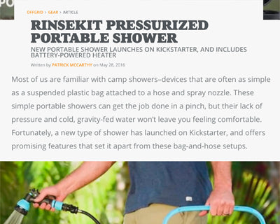 Off Grid Magazine Features RinseKit