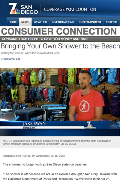 NBC San Diego Features RinseKit for Shower Shutoff Story