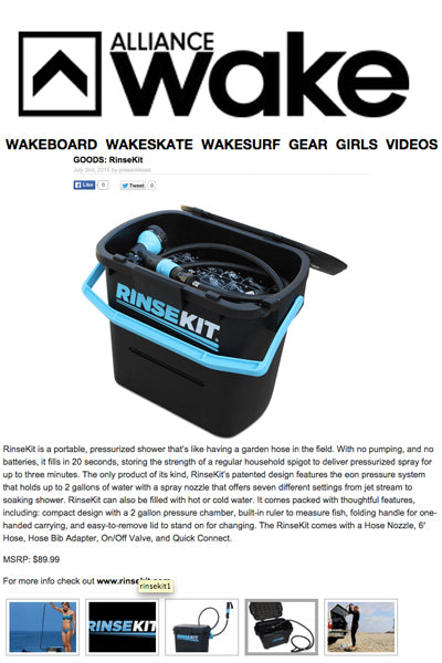 Alliance Wake Features RinseKit