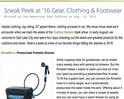 The Adventure Post Features RinseKit
