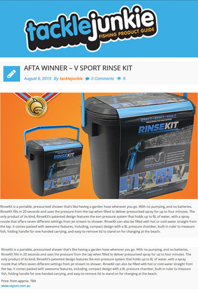 TackleJunkie Features RinseKit