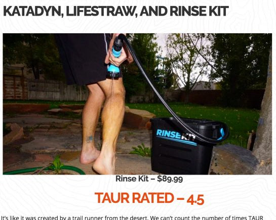 TAUR Reviews RinseKit
