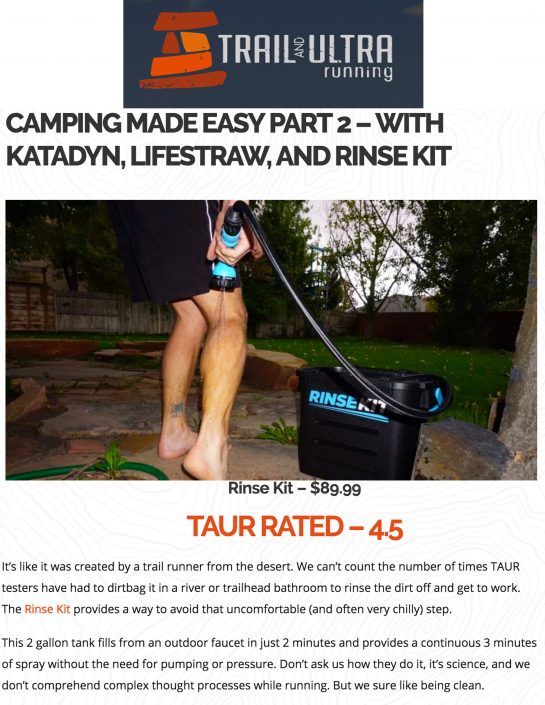 TAUR Reviews RinseKit