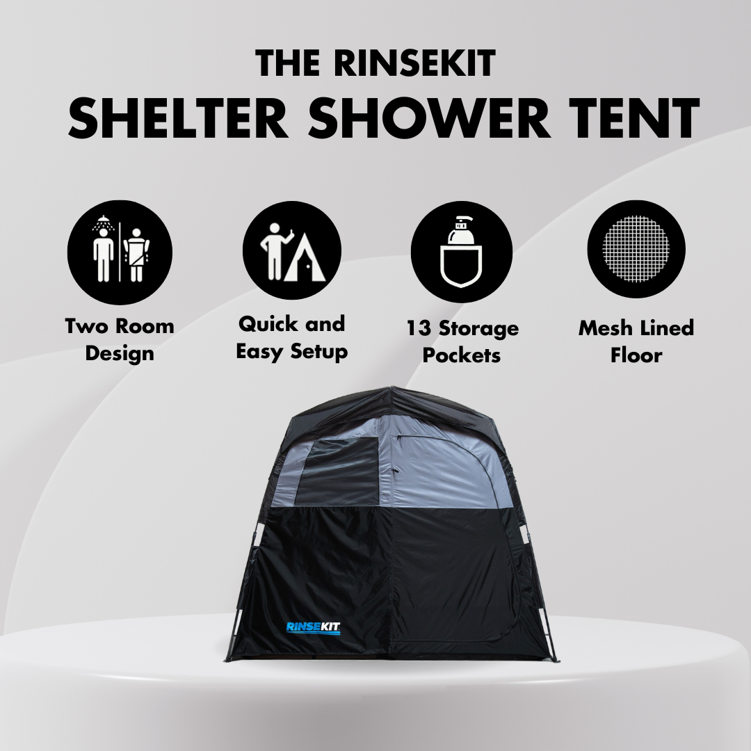 RinseKit PRO + HyperHeater 2.0 + Shelter Shower Tent Bundle