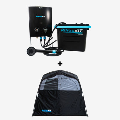 RinseKit PRO + HyperHeater 2.0 + Shelter Shower Tent Bundle